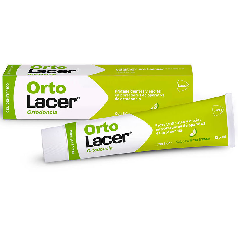 Orthodontische Zahnpasta Gel LACER Ortolacer Fresh Lime 125 ml