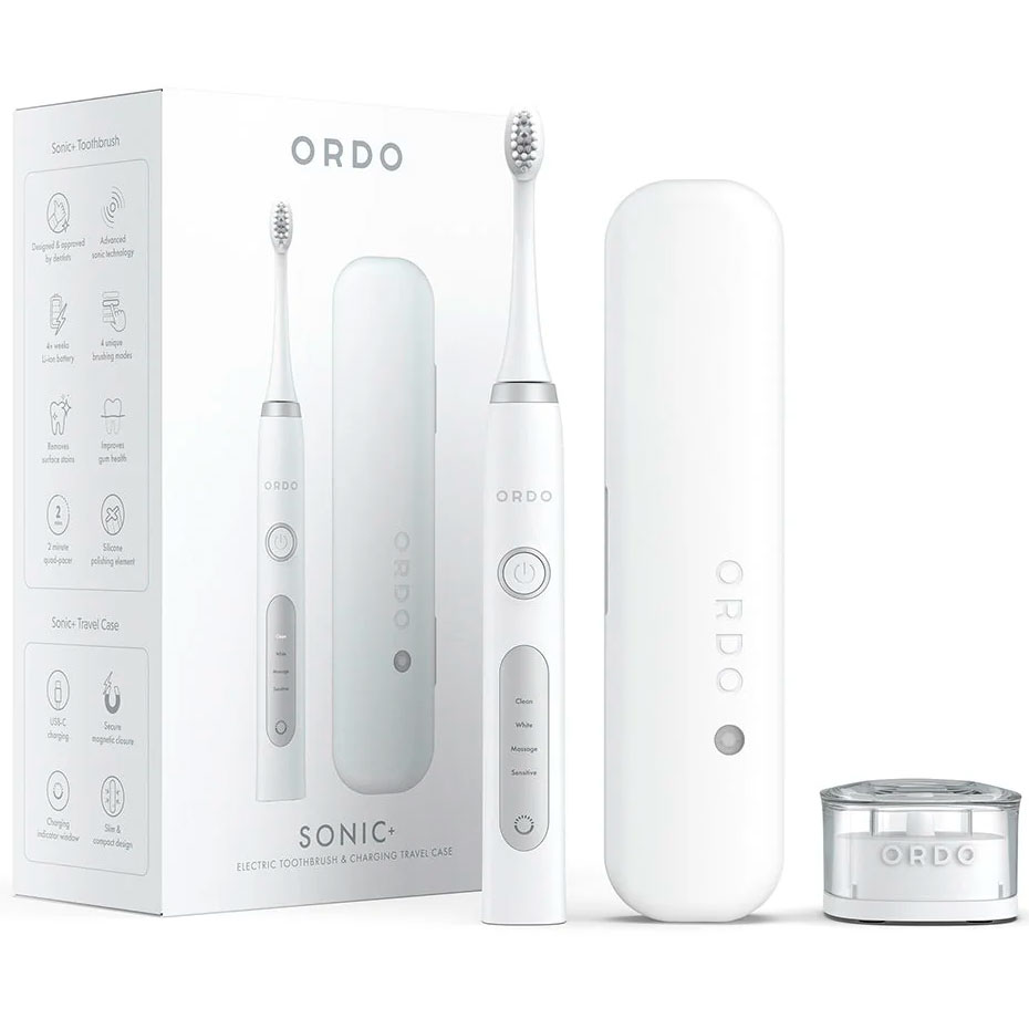 ORDO Sonic+ Elektrische Zahnbürste + Ladeetui White/Silver