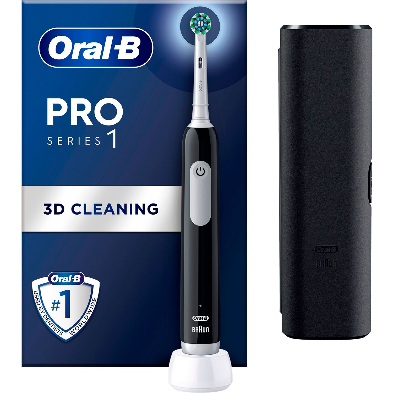 Oral-B Pro Series 1 El-tandbørste inkl. Rejseetui Black