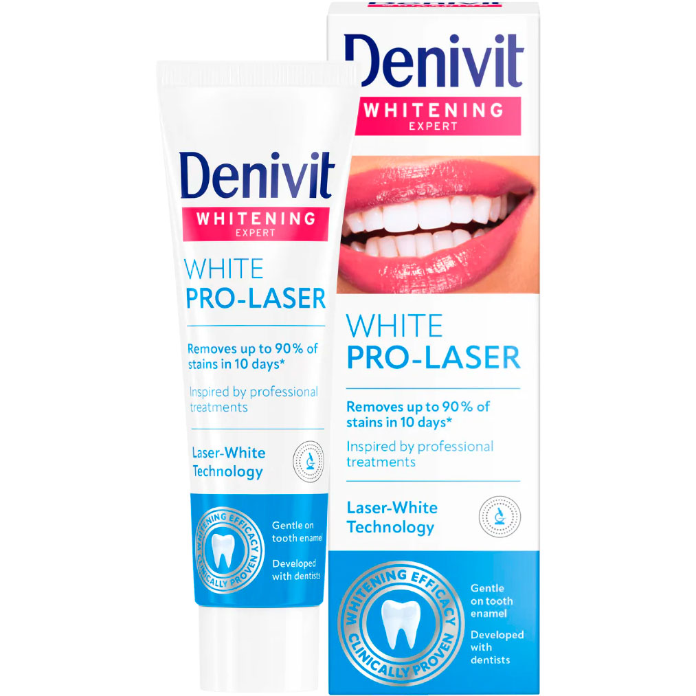 DENIVIT Whitening Expert White Pro-Laser Professionelle Zahnpasta für weißere Zähne (50 ml)