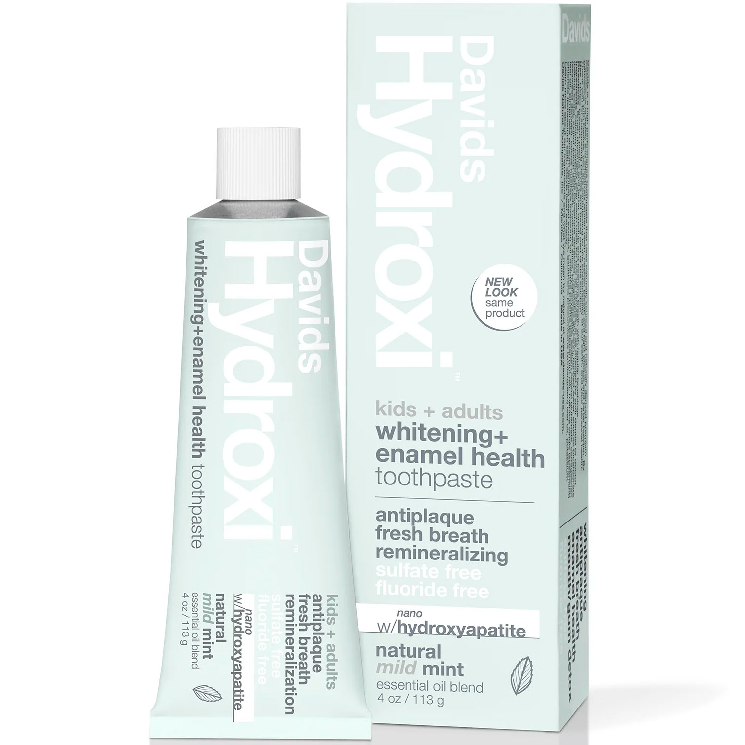 Davids Hydroxyapatit Tandpasta Natural Enamel Health Mild Mint 113g