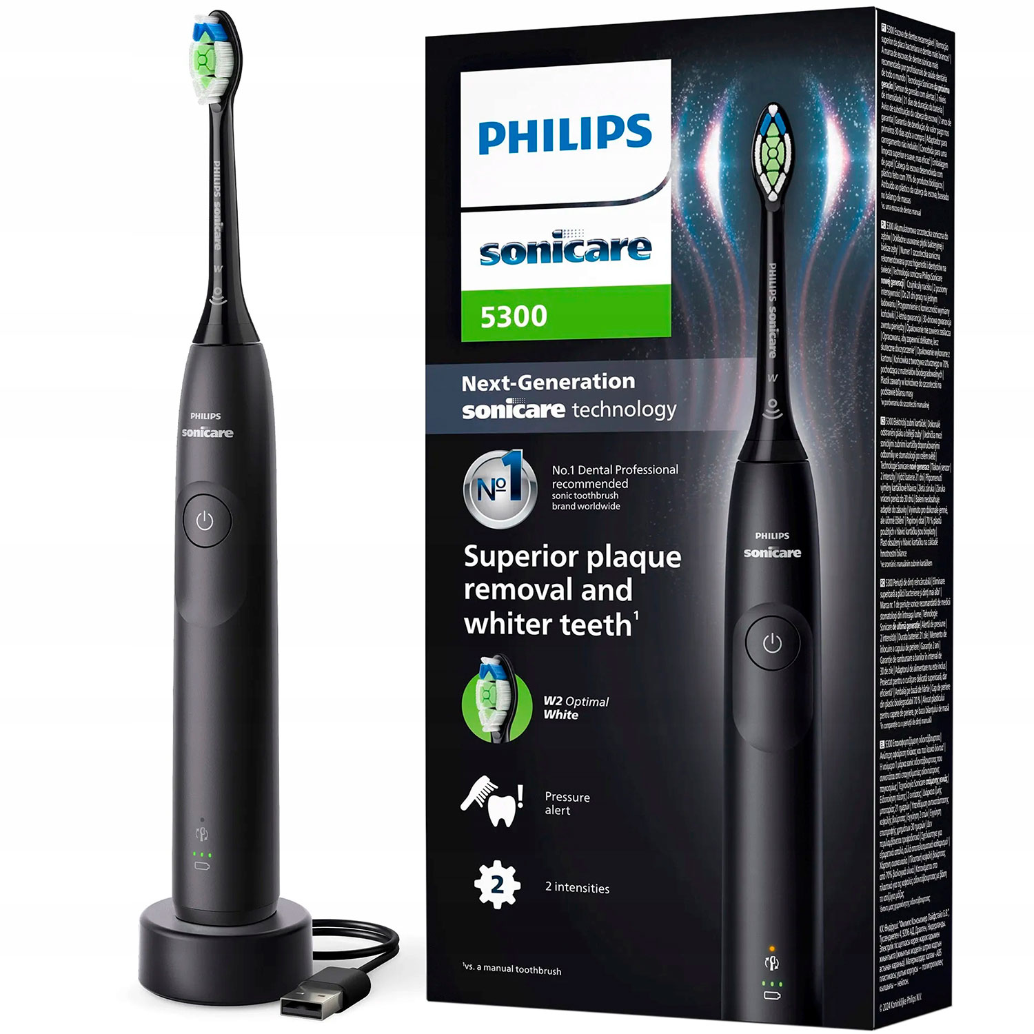 Philips Sonicare 5300 Genopladelig El-Tandbørste Black