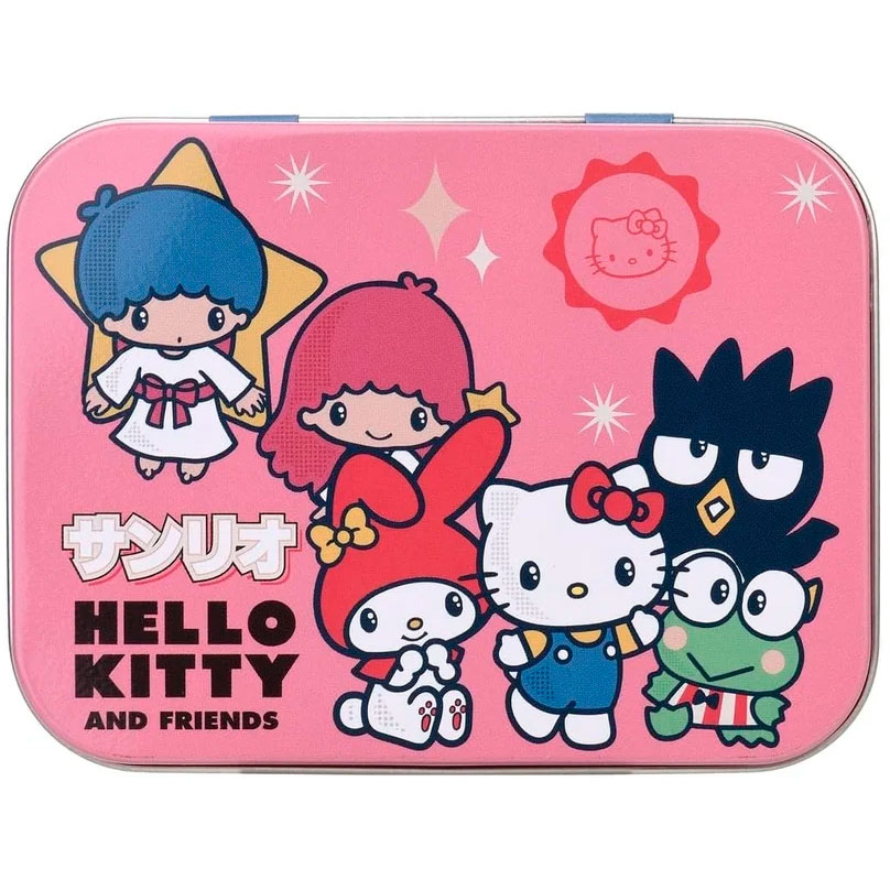 Kinderaufnäher Hello Kitty and Friends Metallbox 24 Stk.