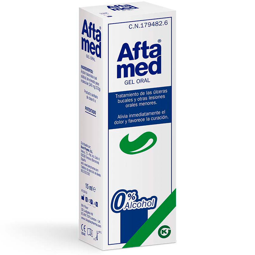 Lindring + beskyttelse mod Mundsår AFTAMED Oral Gel 15 ml.