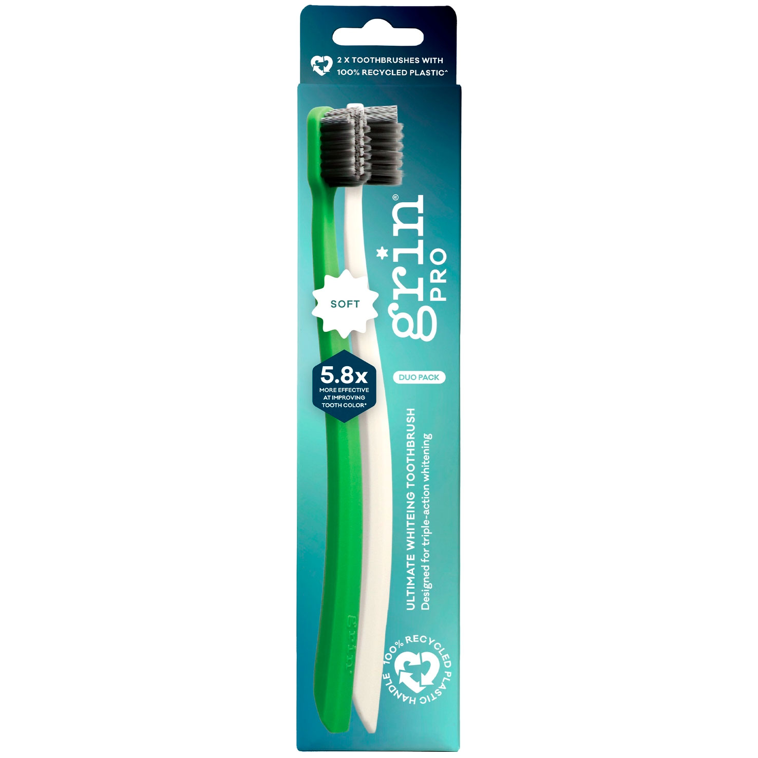 Whitening Zahnbürsten 2 Stk. GRIN Pro Ultimate Soft