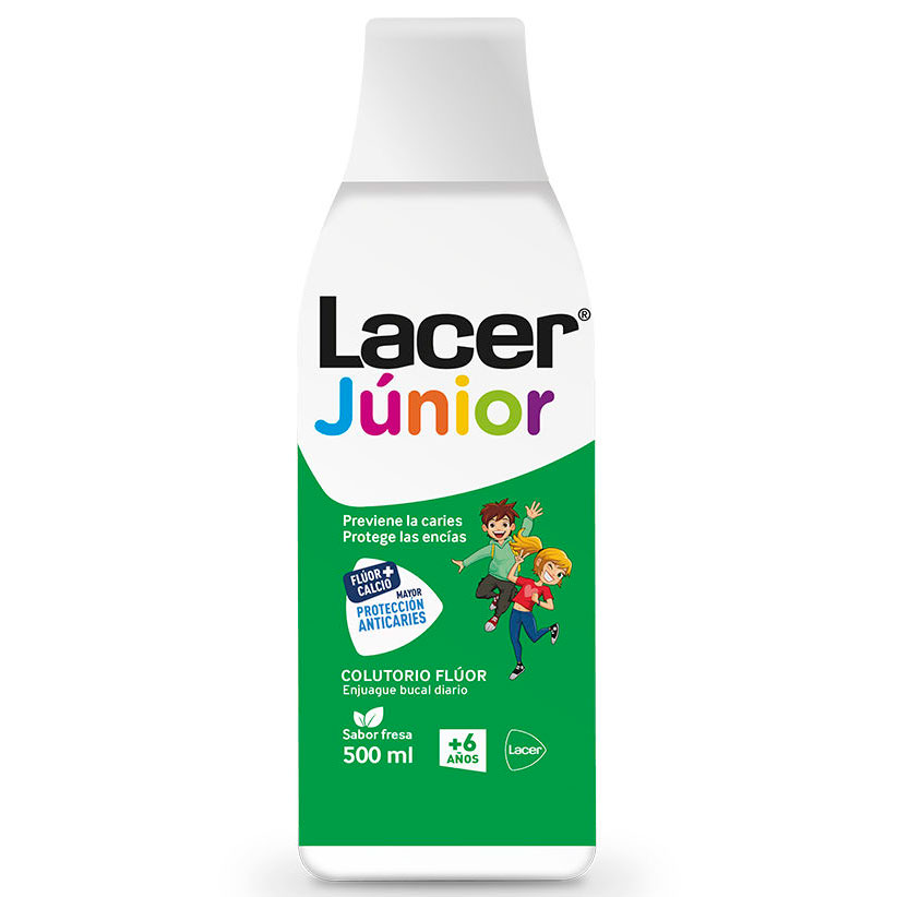 Xylitol Munddusche für Kinder LACER Junior Daily Mint 500 ml
