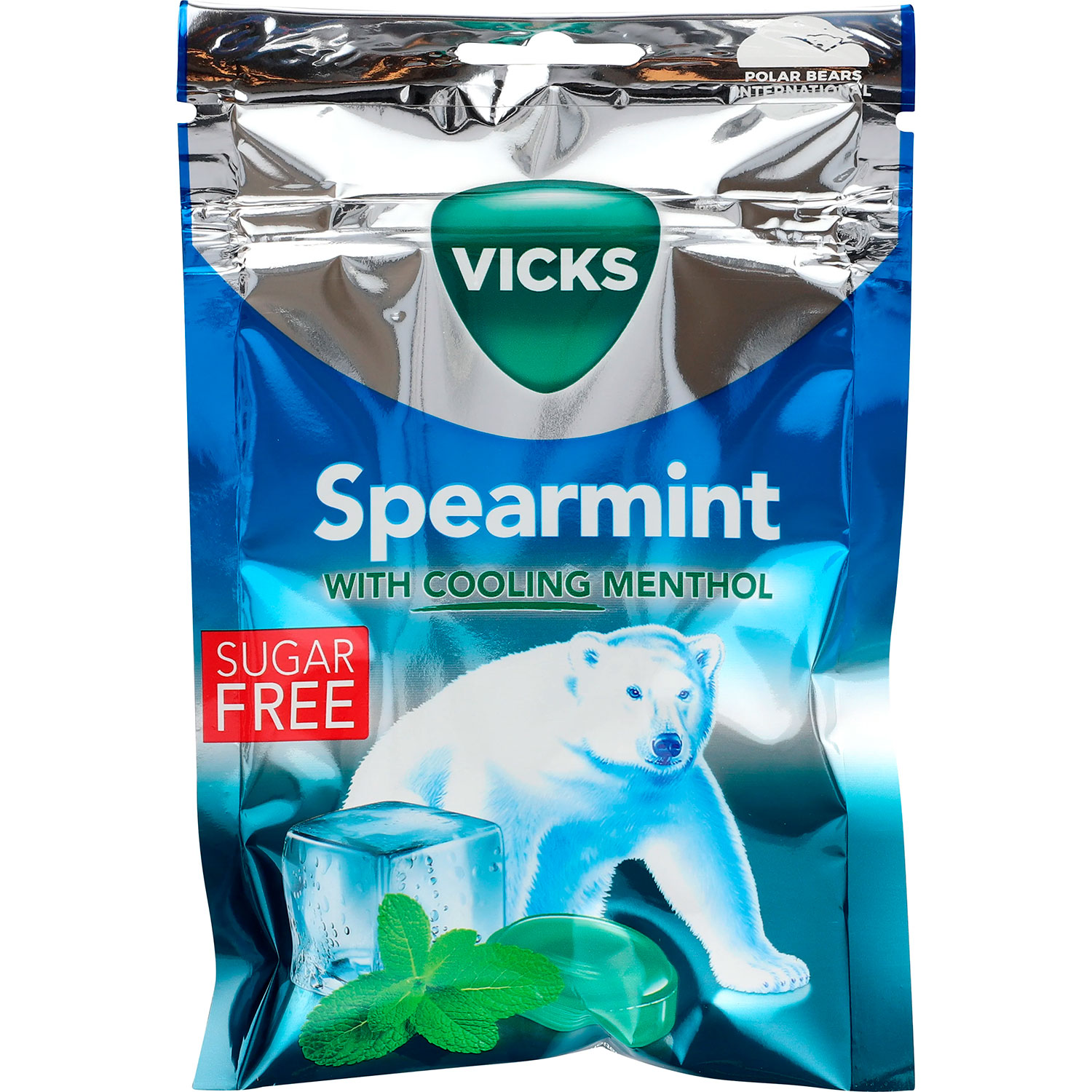 VICKS Halspastiller Spearmint Cooling Menthol 72 gr.
