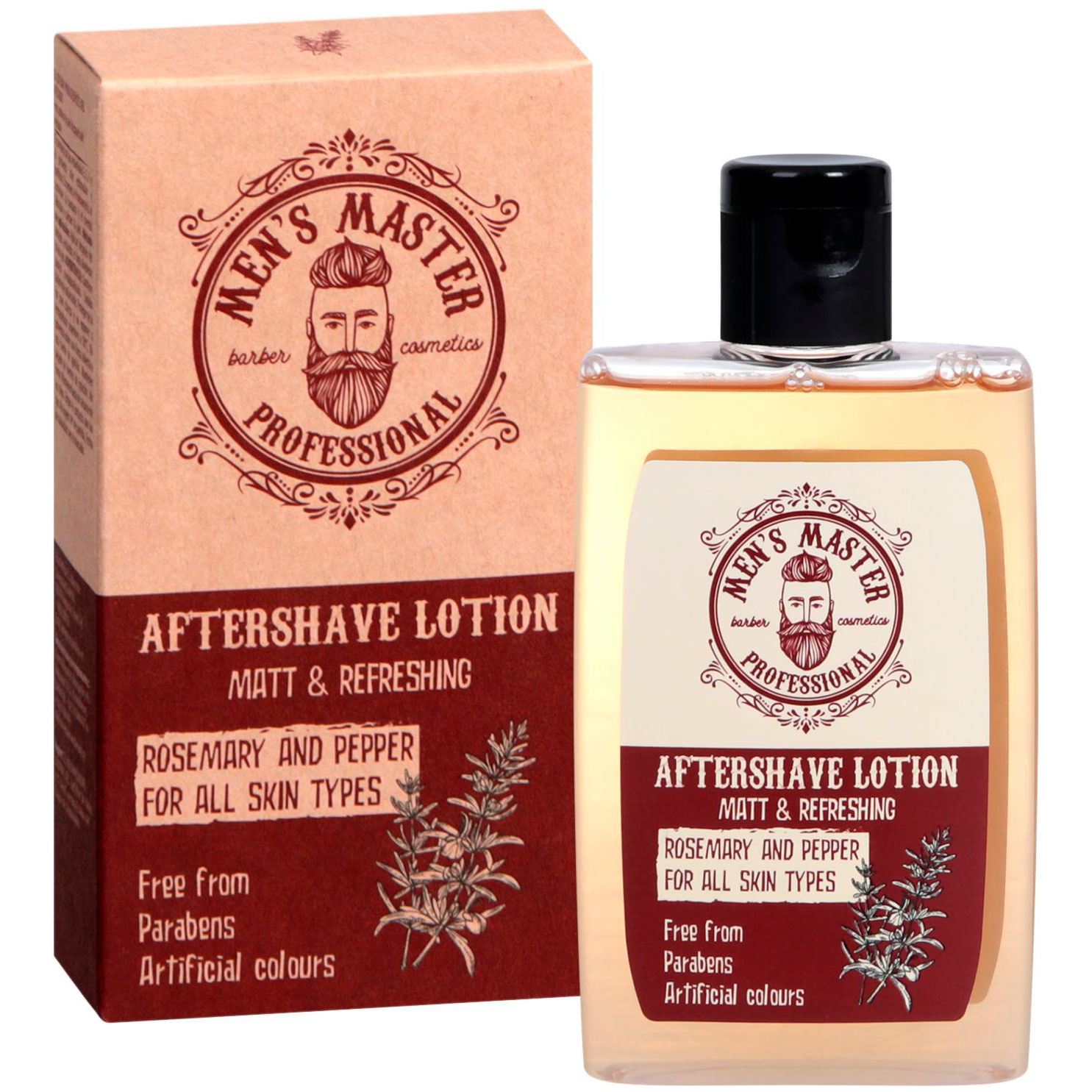 MENS MASTER Professional Aftershave Lotion Matt & Refreshing 100 ml.