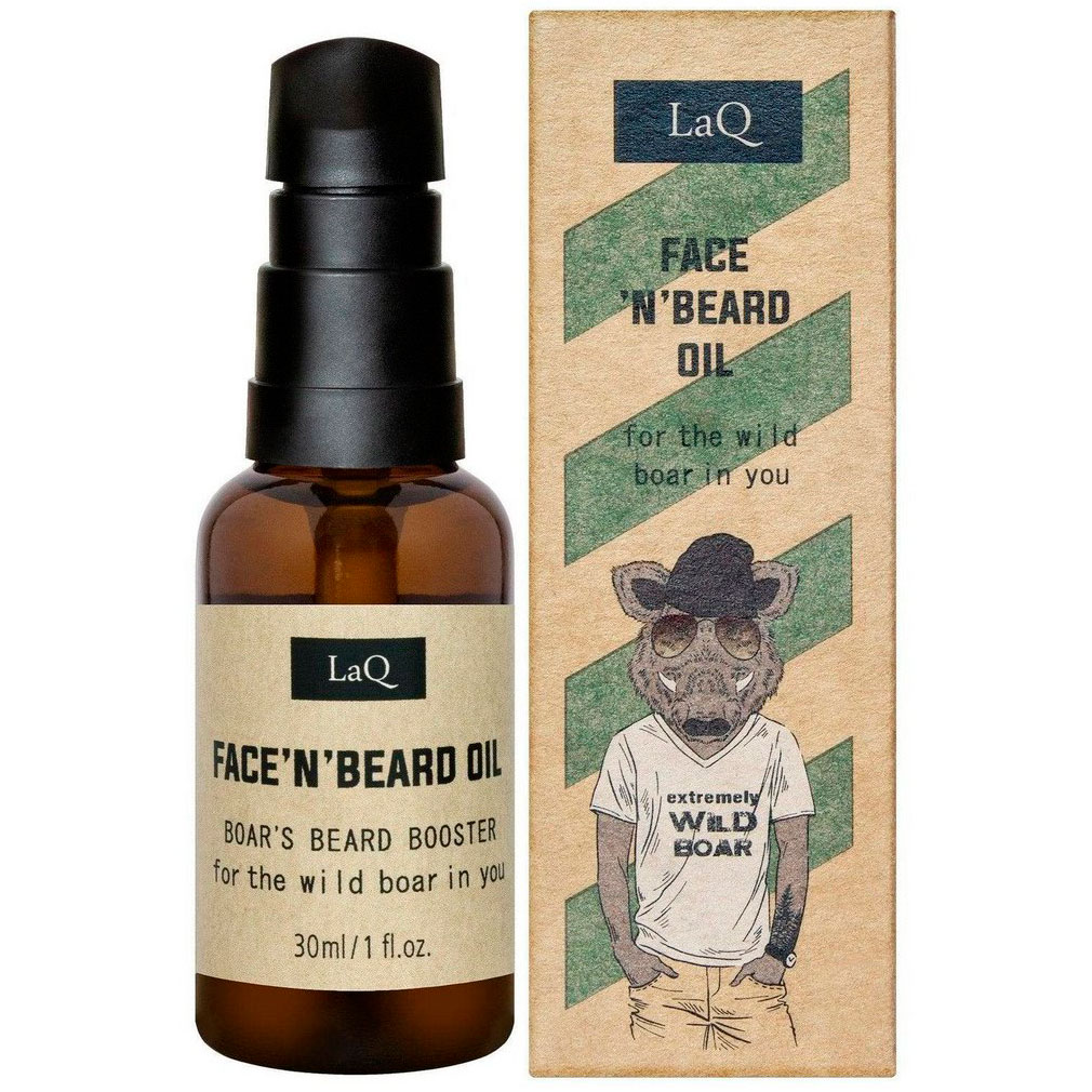 Skægolie LAQ Face 'N' Beard Oil Boar's Beard Booster 30 ml