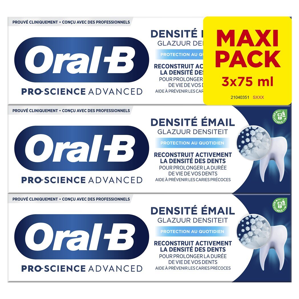 ORAL-B Zahnpasta 3 x 75 ml. Pro-Science Advanced Enamel Densify