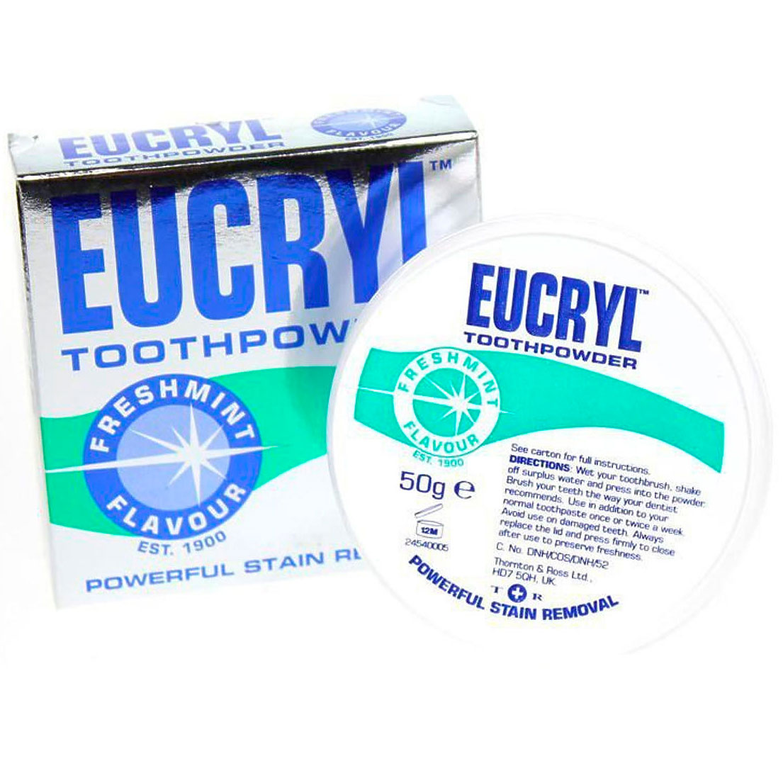 Eucryl Tandpasta Pulver Freshmint Toothpowder
