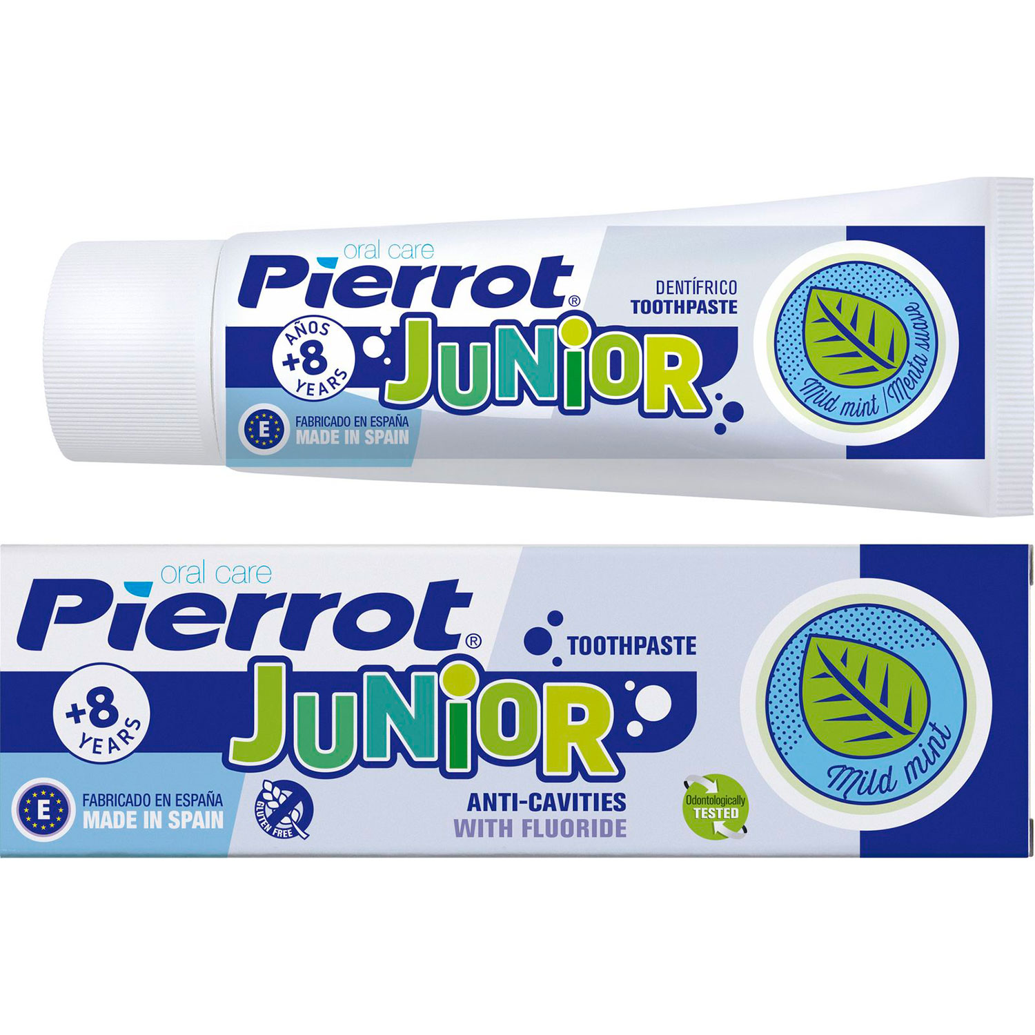 Børnetandpasta PIERROT Junior Anti-Cavities Mild Mint 75 ml