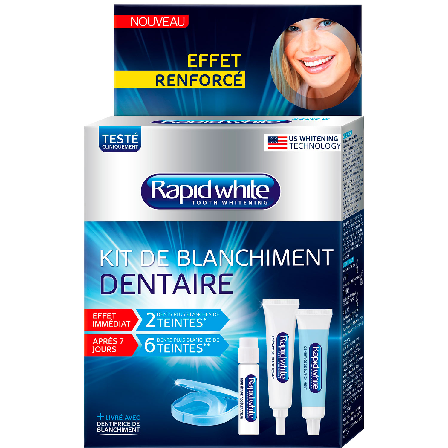 Zahnpasta Whitening Set RAPID WHITE Power Set - Zahnaufhellung zu Hause ohne Peroxid