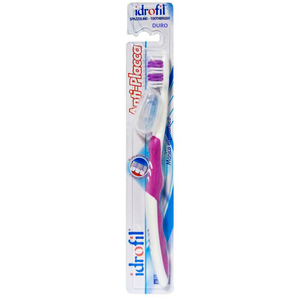 IDROFIL Anti-Plaque HARD Zahnbürste effektive Plaque-Entfernung mit härteren Borsten