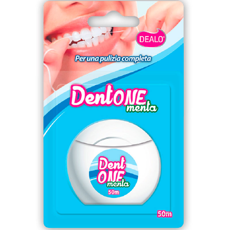DEALO DentONE Tandtråd Mint 50 mtr. frisk og effektiv rengøring mellem tænderne