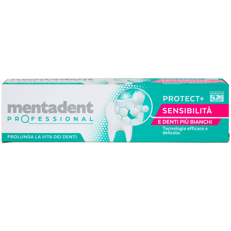 Hydroxyapatit Whitening Zahnpasta MENTADENT Professional Protect+ Sensitivity 75 ml