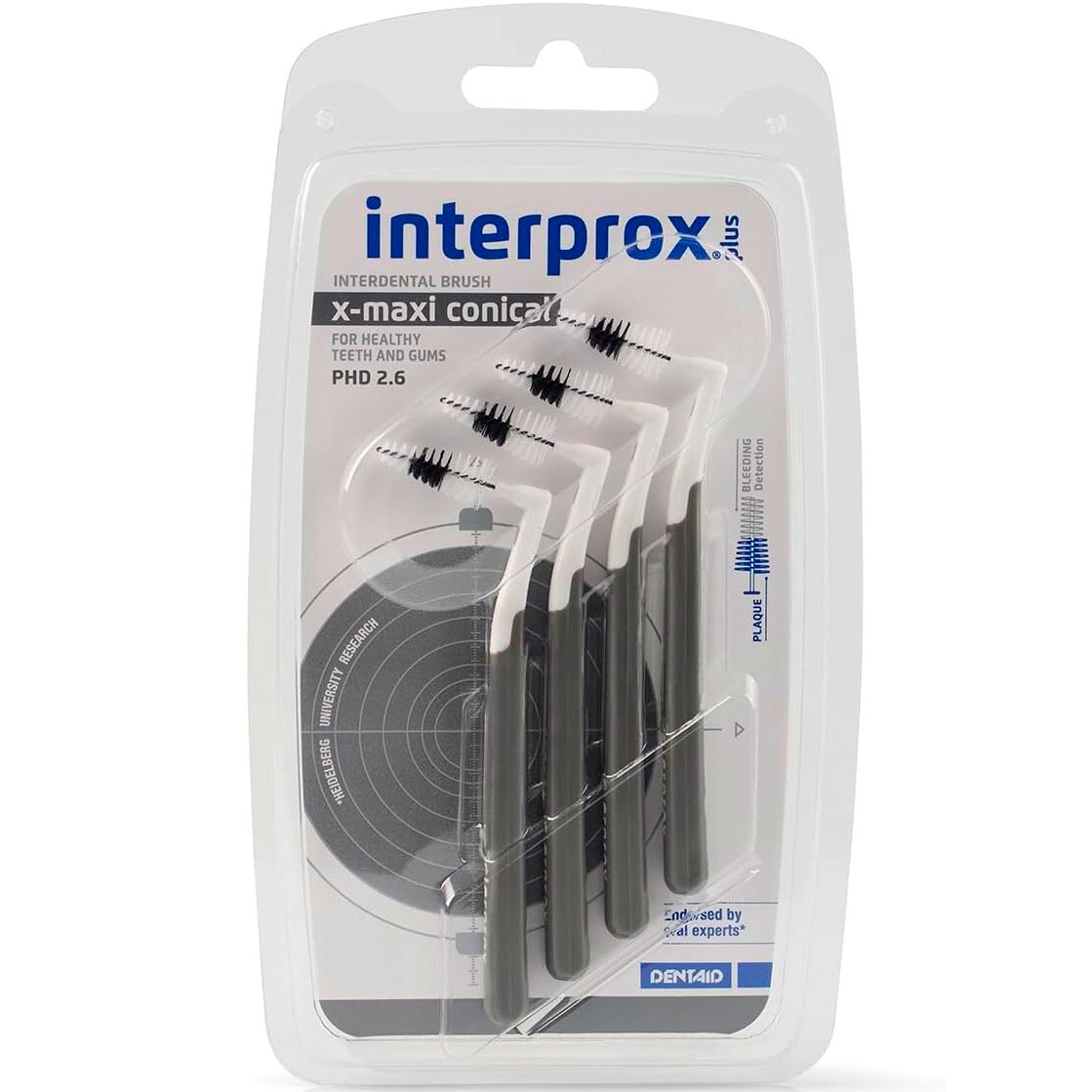 Interprox Plus 4 stk. Mellemrumsbørster X-Maxi Conical PHD 2.6 mm ISO 7