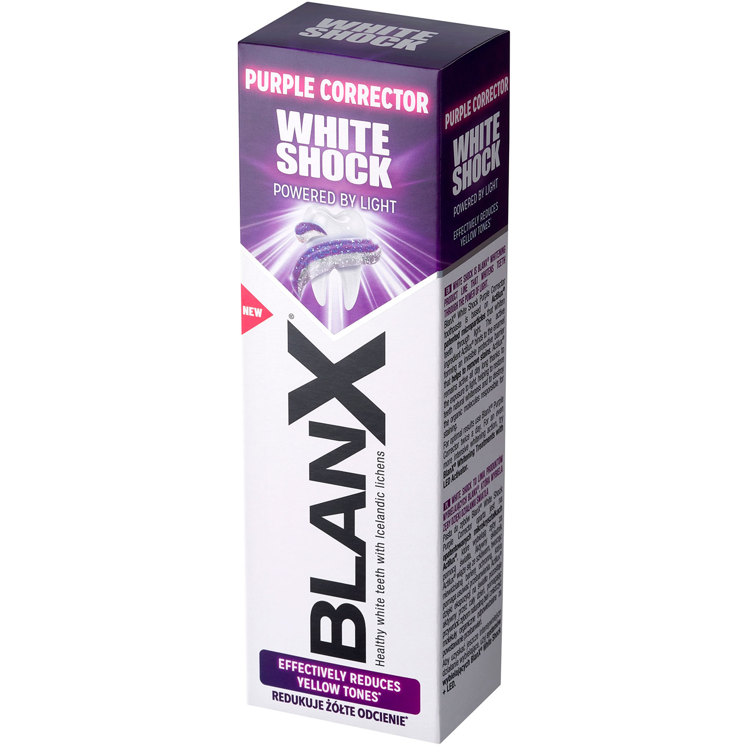 Zahnpasta BLANX White Shock Purple Corrector 75 ml