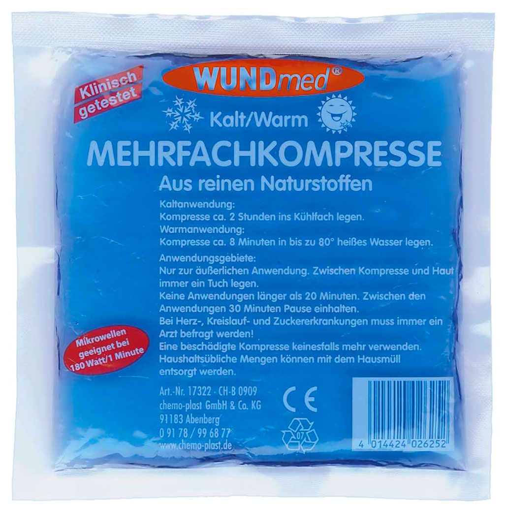 Eisbeutel WUNDmed Kalt/Warm Mehrfachkompresse 13x14 cm Natürliche Linderung, wann immer Sie sie brauchen