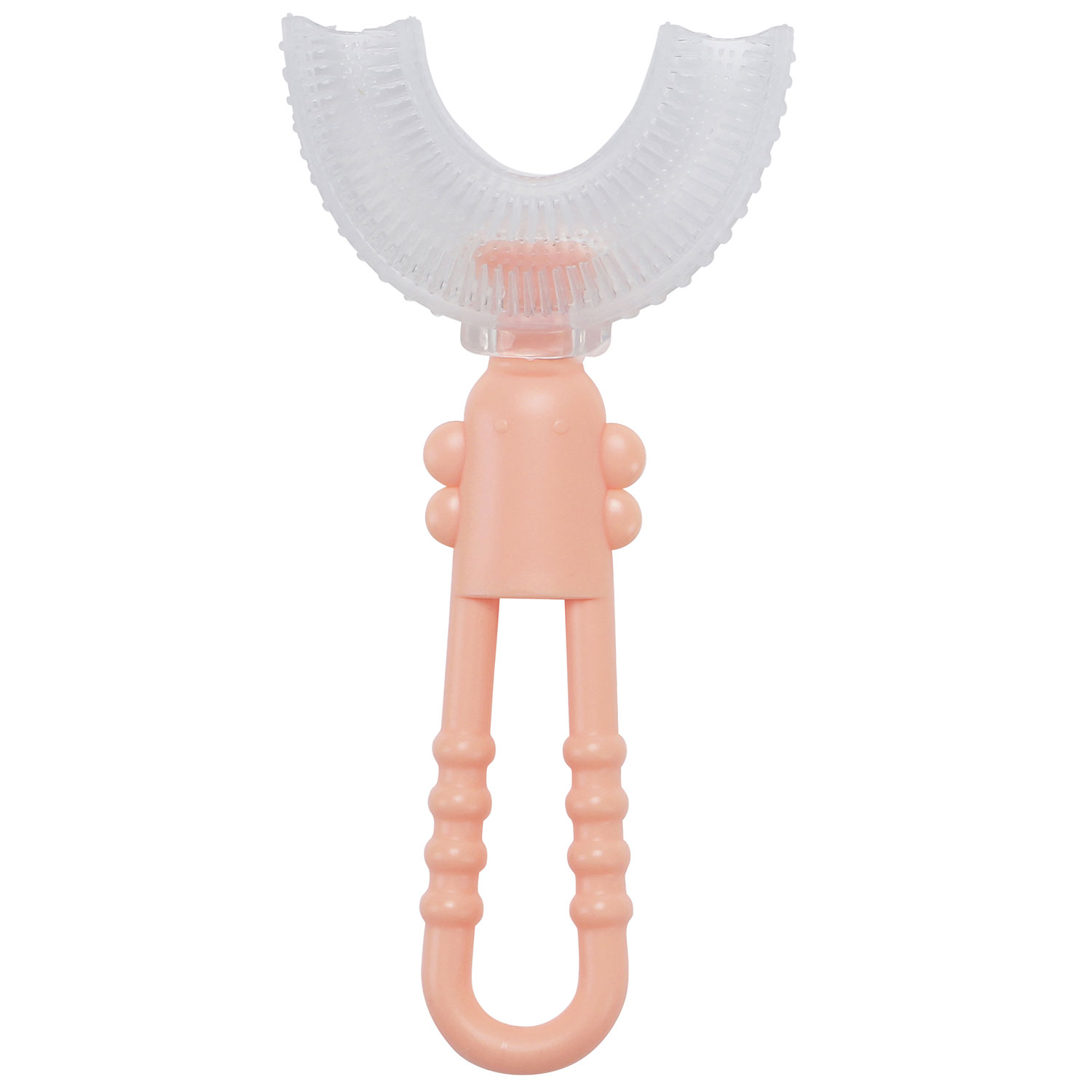 Kinderzahnbürste U-Form Silikonbürste 4-8 Jahre RILLER PINK