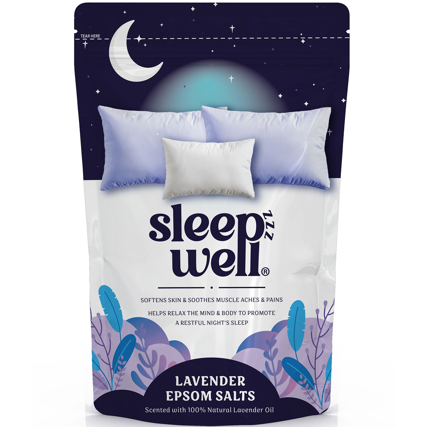 Badesalz SLEEPZZZ Well Lavender Epsom Salts 450 gr