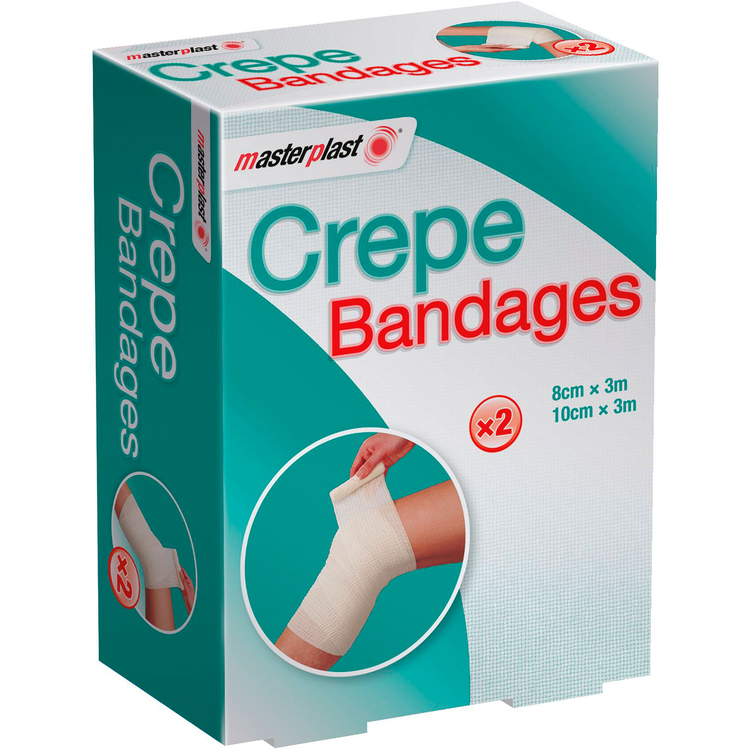 Elastiske Støttebind MASTERPLAST Crepe Bandages 2 stk.