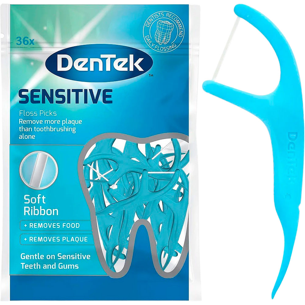 DENTEK Sensitive Zahnseidenbügel Soft Ribbon 36 Stk.