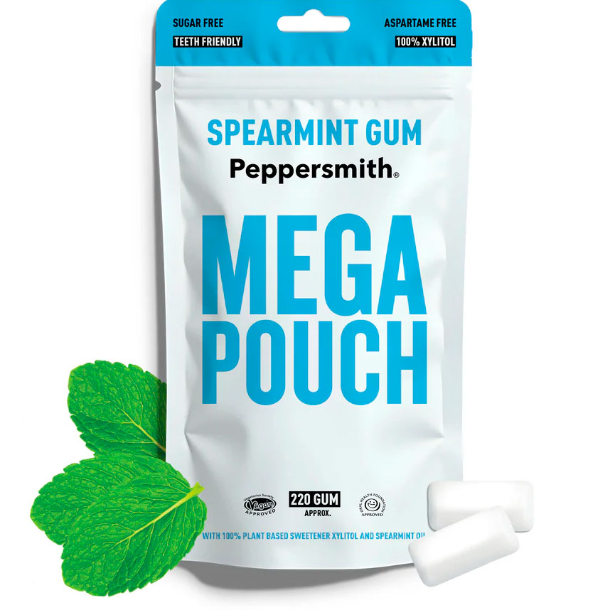 Xylitol Kaugummi 220 Stk. PEPPERSMITH Gum Spearmint Mega Pouch