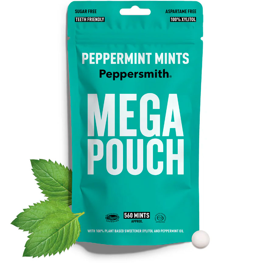 Xylitol Pastiller 560 stk. PEPPERSMITH Mints English Peppermint Mega Pouch