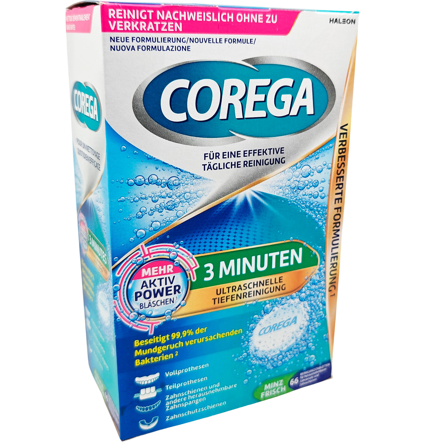 Reinigungstabletten COREGA 3 Minuten Ultra-fast Deep Cleaning 66 Stk.