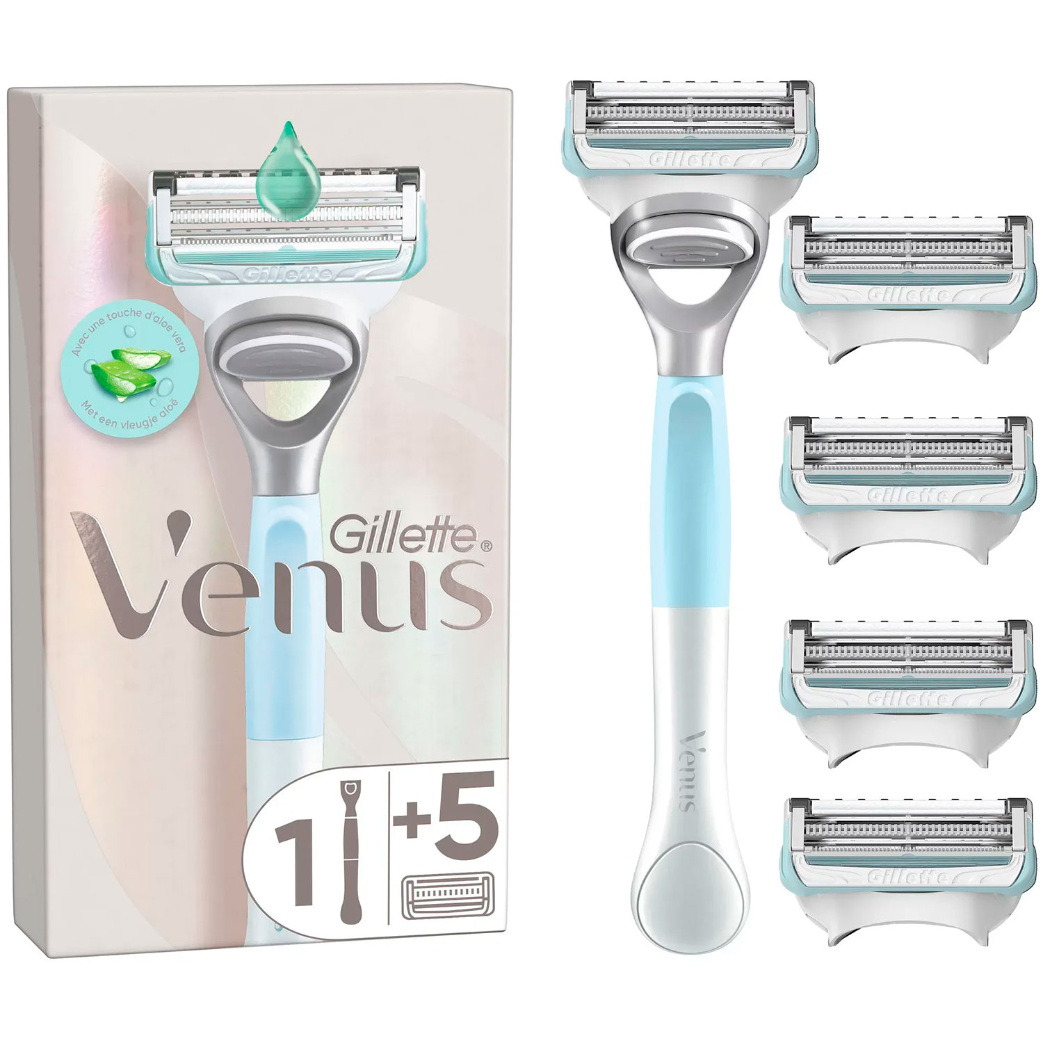 GILLETTE Venus Rasierer für Intimbereiche inkl. 5 Rasierklingen