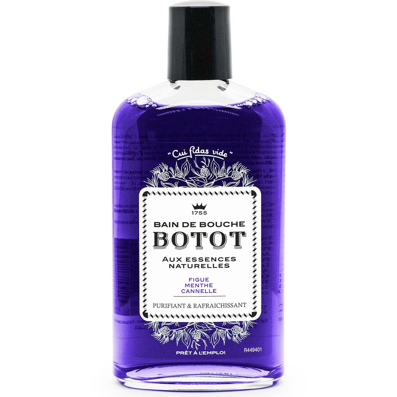 Klassisk fransk mundskyl med naturlige essenser BOTOT Fig · Mint · Cinnamon 250 ml
