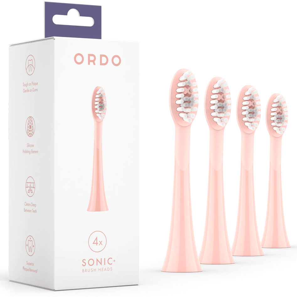 Bürstenköpfe Ordo Sonic+ Elektrische Zahnbürste Rosegold 4 pcs