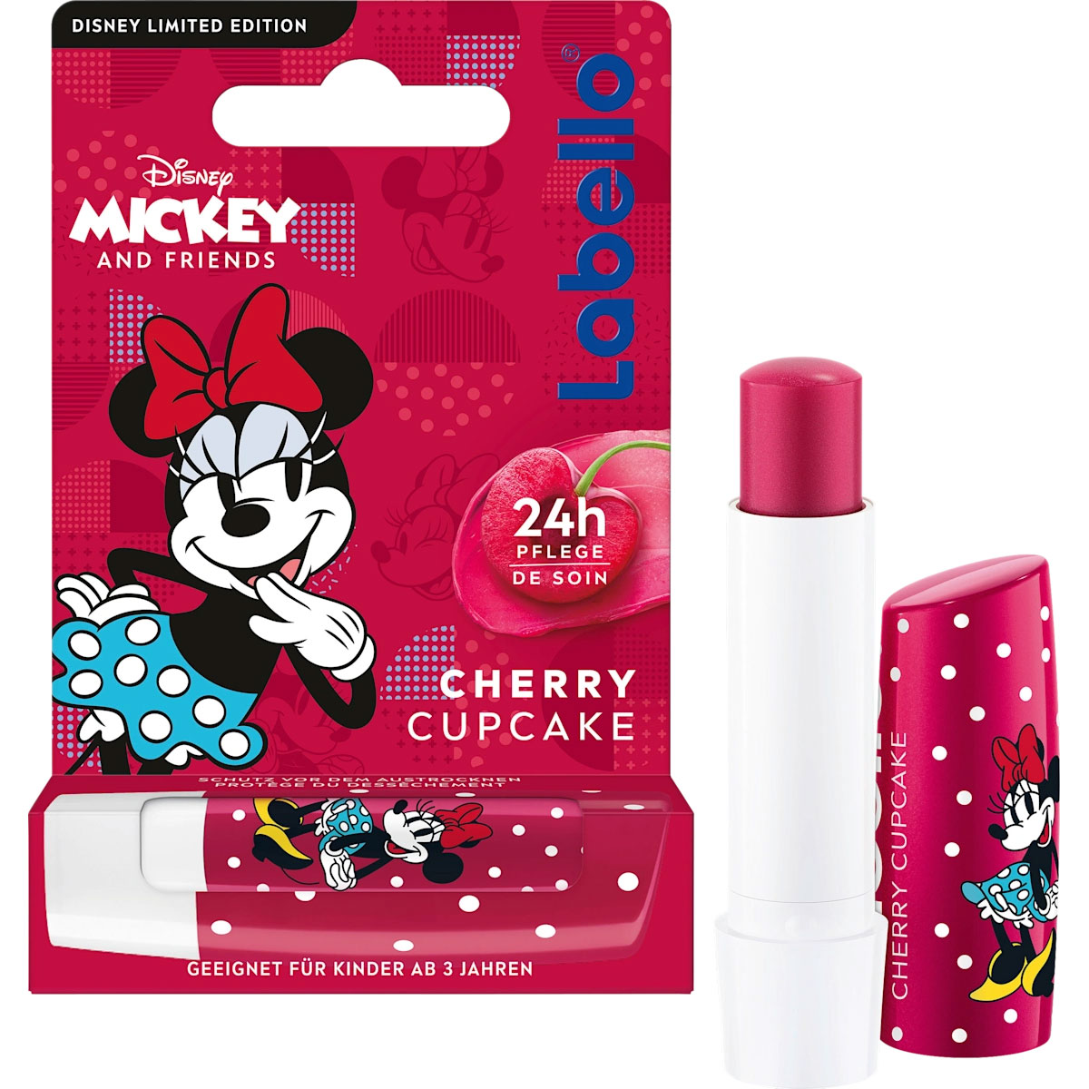 LABELLO Lippenbalsam Cherry Cupcake - Minnie Mouse Edition 4,8g