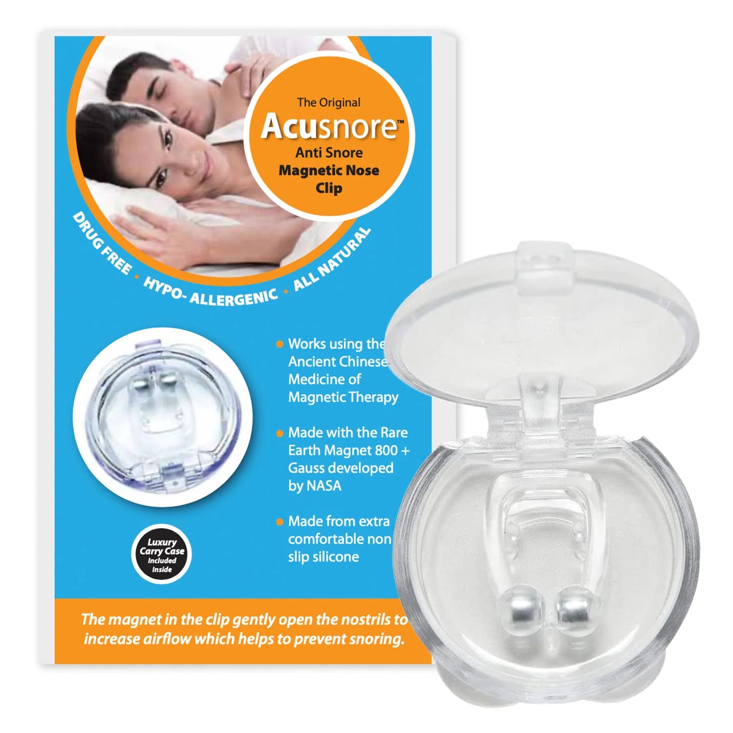 Næseklemme The Original ACUSNORE Anti-Snore Magnetic Nose Clip