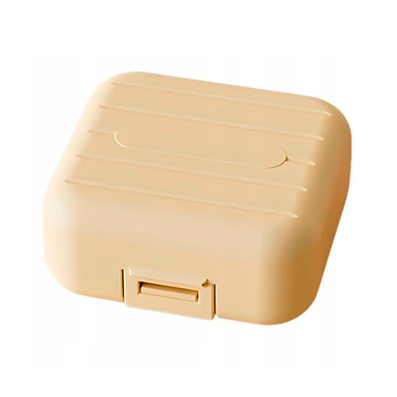 Praktisch und kompakt Pillendose perfekt für Alltag und Reise BEIGE