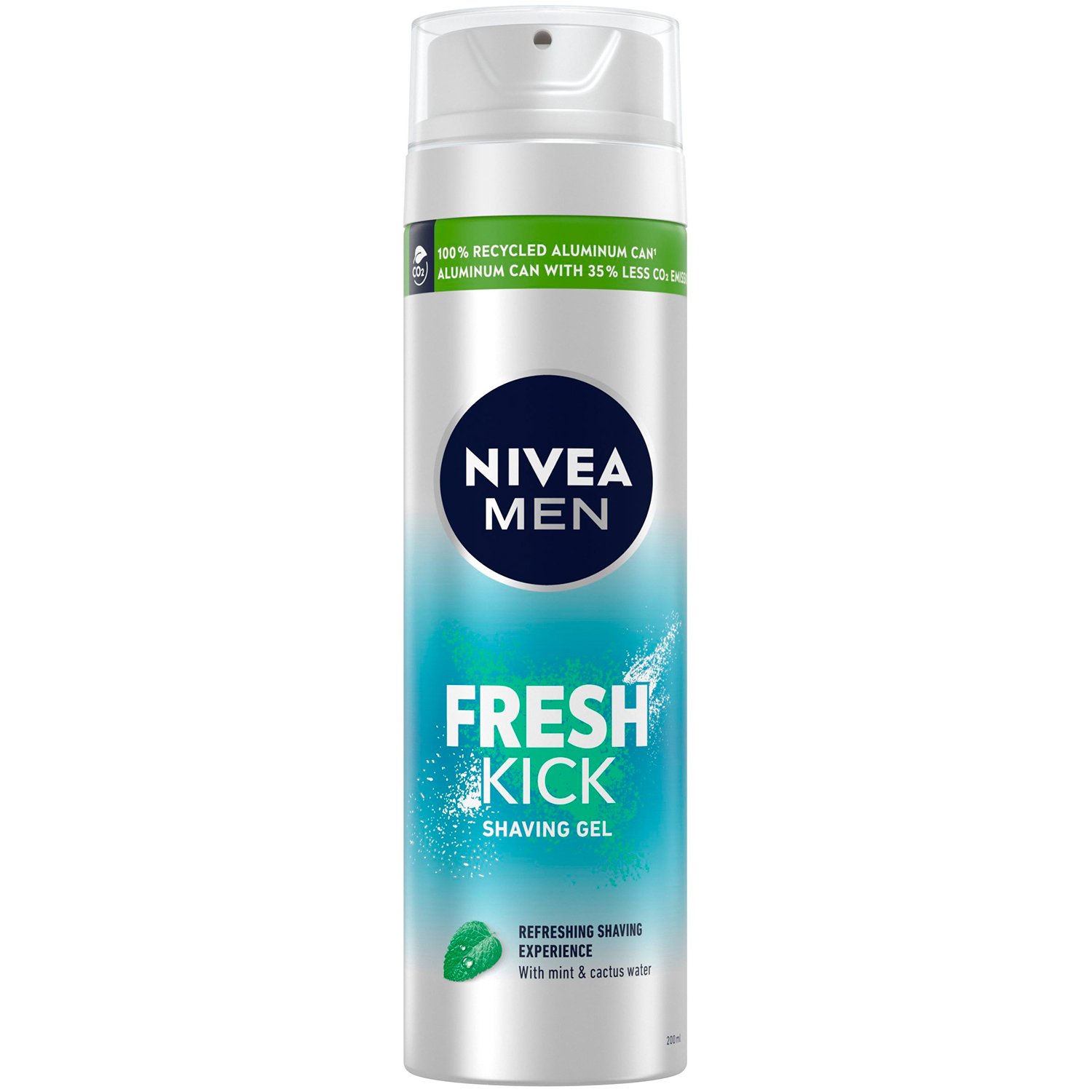 Barbergel NIVEA MEN Fresh Kick Shaving Gel 200 ml forfriskende barbering med kølende effekt