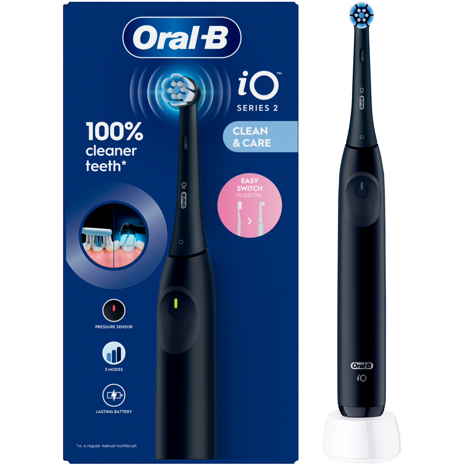 ORAL-B iO Series 2 Elektrische Zahnbürste Clean & Care Black