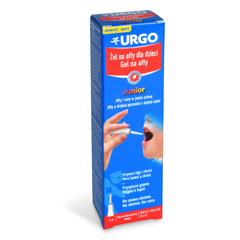 Skånsom mundgel til børn URGO Junior Gel mod after og små sår i munden 8 ml