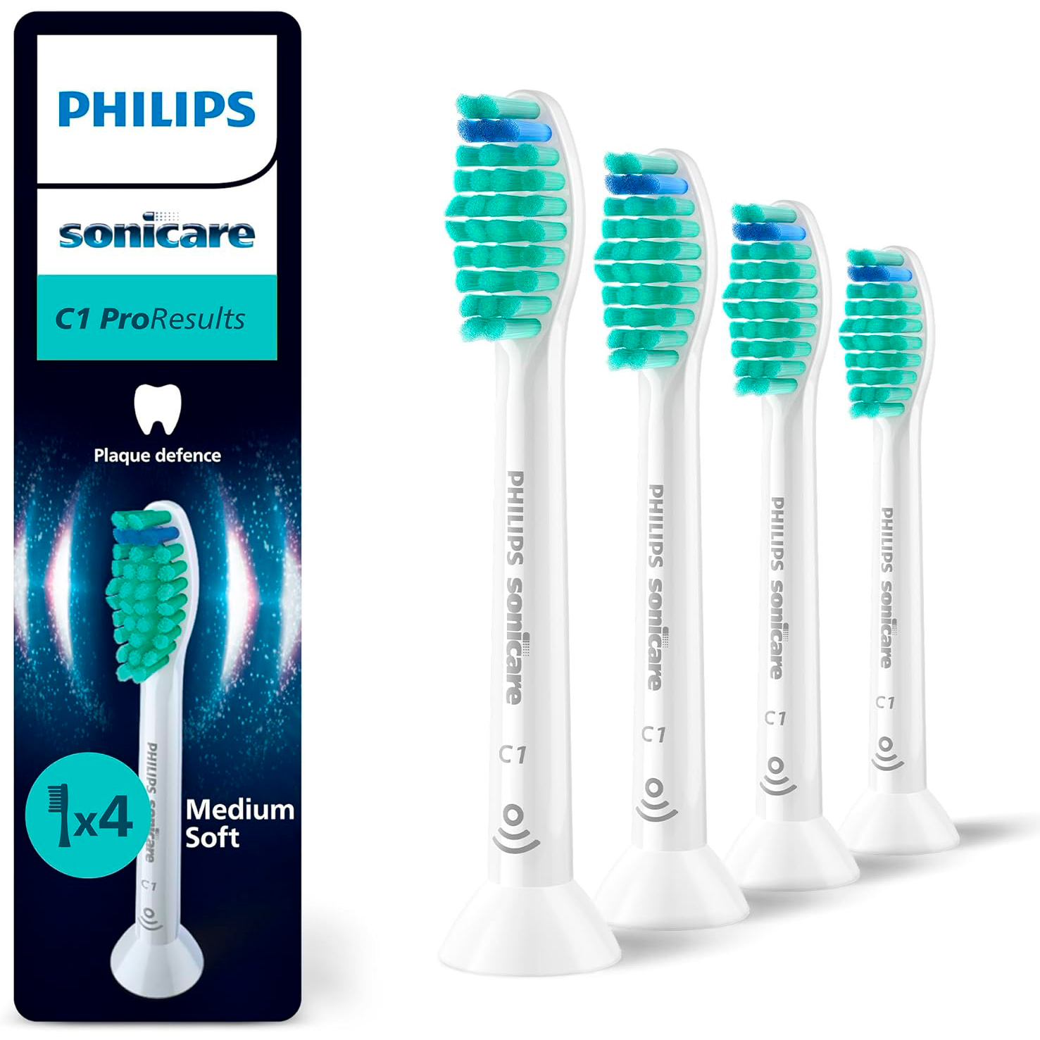PHILIPS Sonicare C1 ProResults Tandbørstehoveder 4 stk.