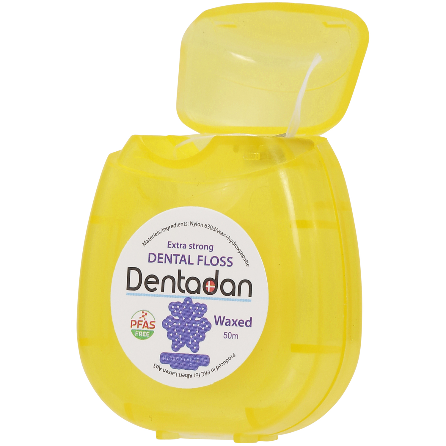 Tandtråd med Hydroxyapatit DENTADAN Extra Strong No Taste Waxed 50 mtr.