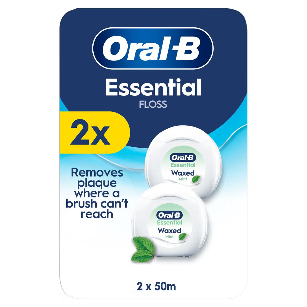ORAL_B Tandtråd Essential Floss Waxed Mint 2-pak tandtråd (2 × 50 m)