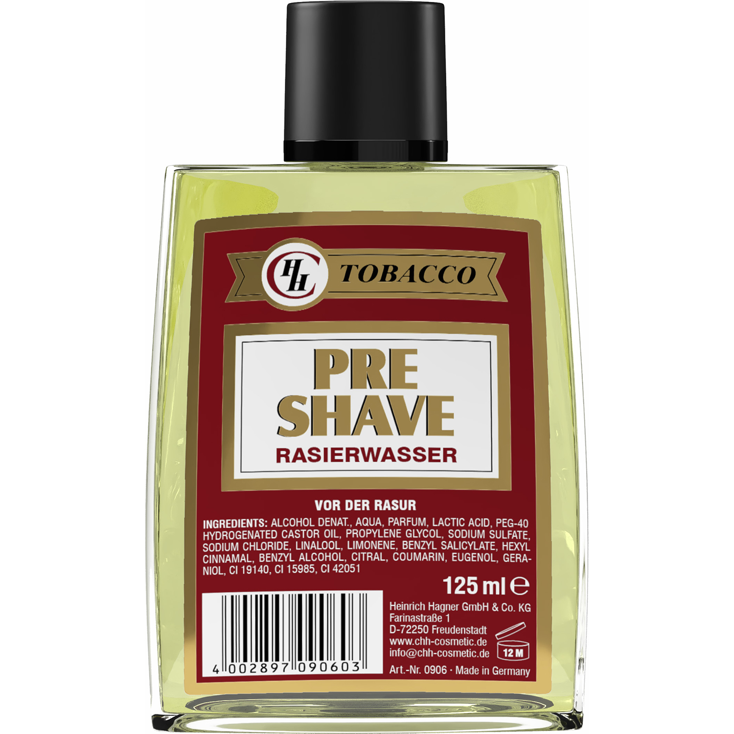 Barbersprit CHH Tobacco Pre Shave 125 ml. klassisk forberedelse før barbering