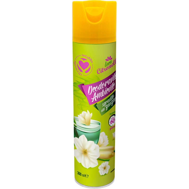 Citronella Deodorant SETABLU Ambiente 300 ml. frisk rumduft til hjemmet og sommerbrug - Myggespray & Insektmidler