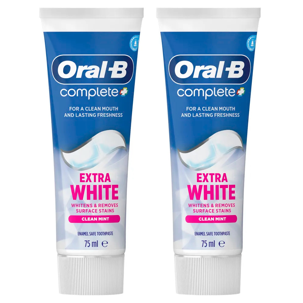 ORAL-B Whitening Zahnpasta 2 x 75 ml. Complete Extra White