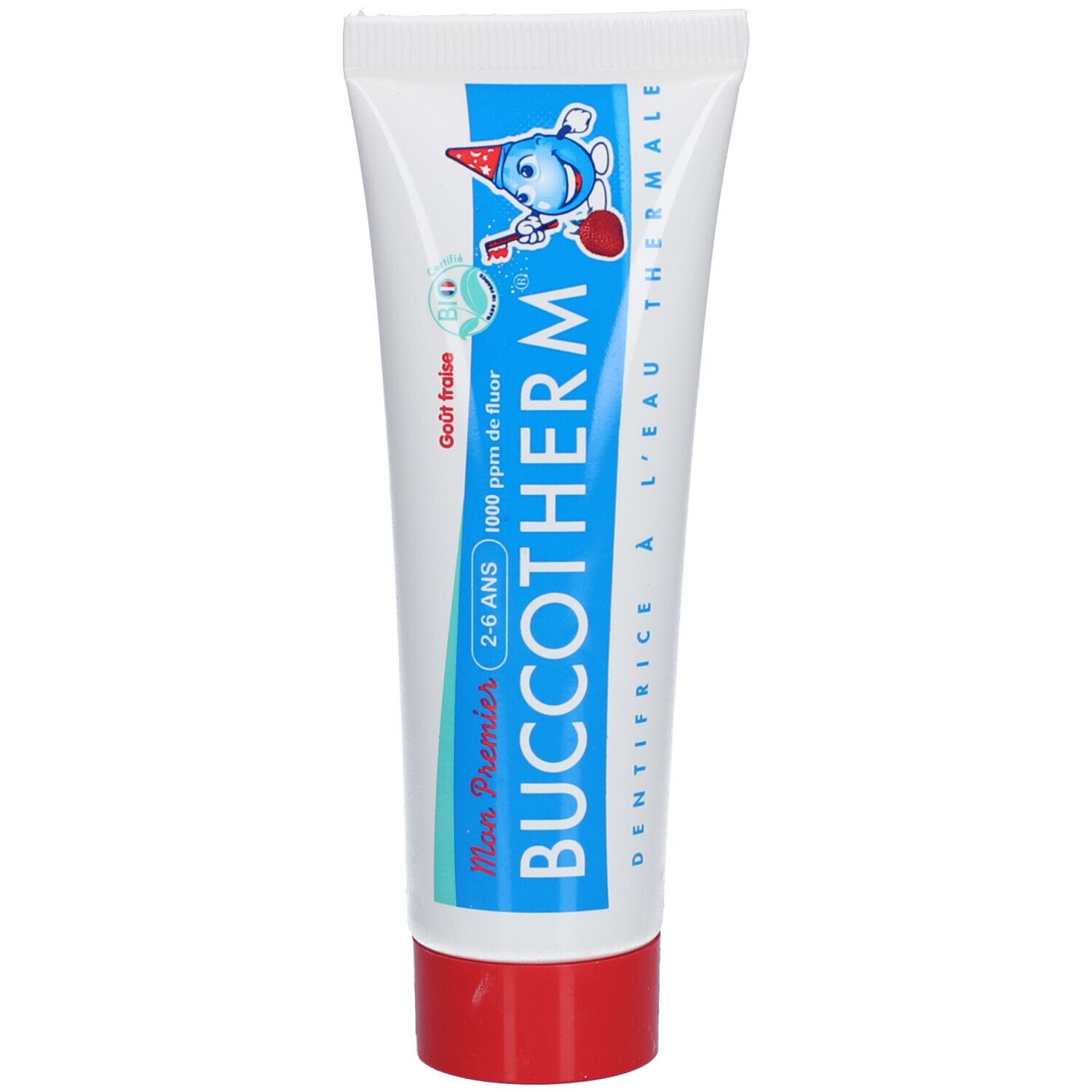 Børnetandpasta BuccoTherm Mon Premier 26 år Mild Strawberry 50 ml. - BuccoTherm Tandpasta