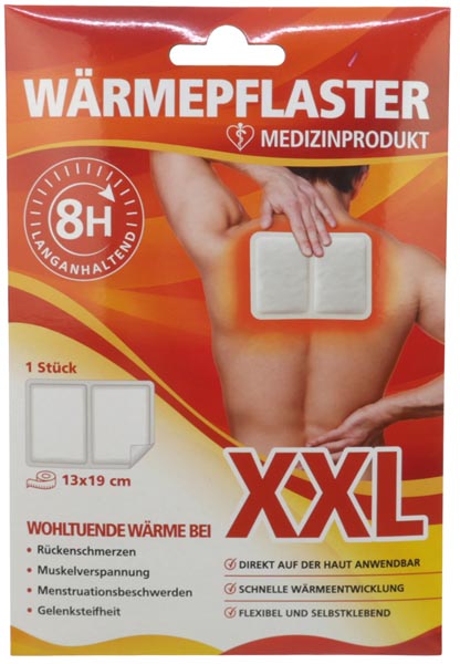 Varmeplaster XXL 13 x 19 cm - Lindrende varme i op til 8 timer
