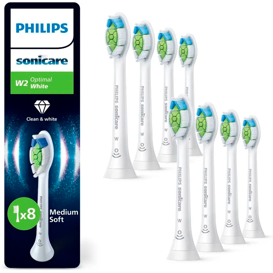 PHILIPS Sonicare W2 Optimal White Medium Soft Bürstenköpfe 8 Stk.