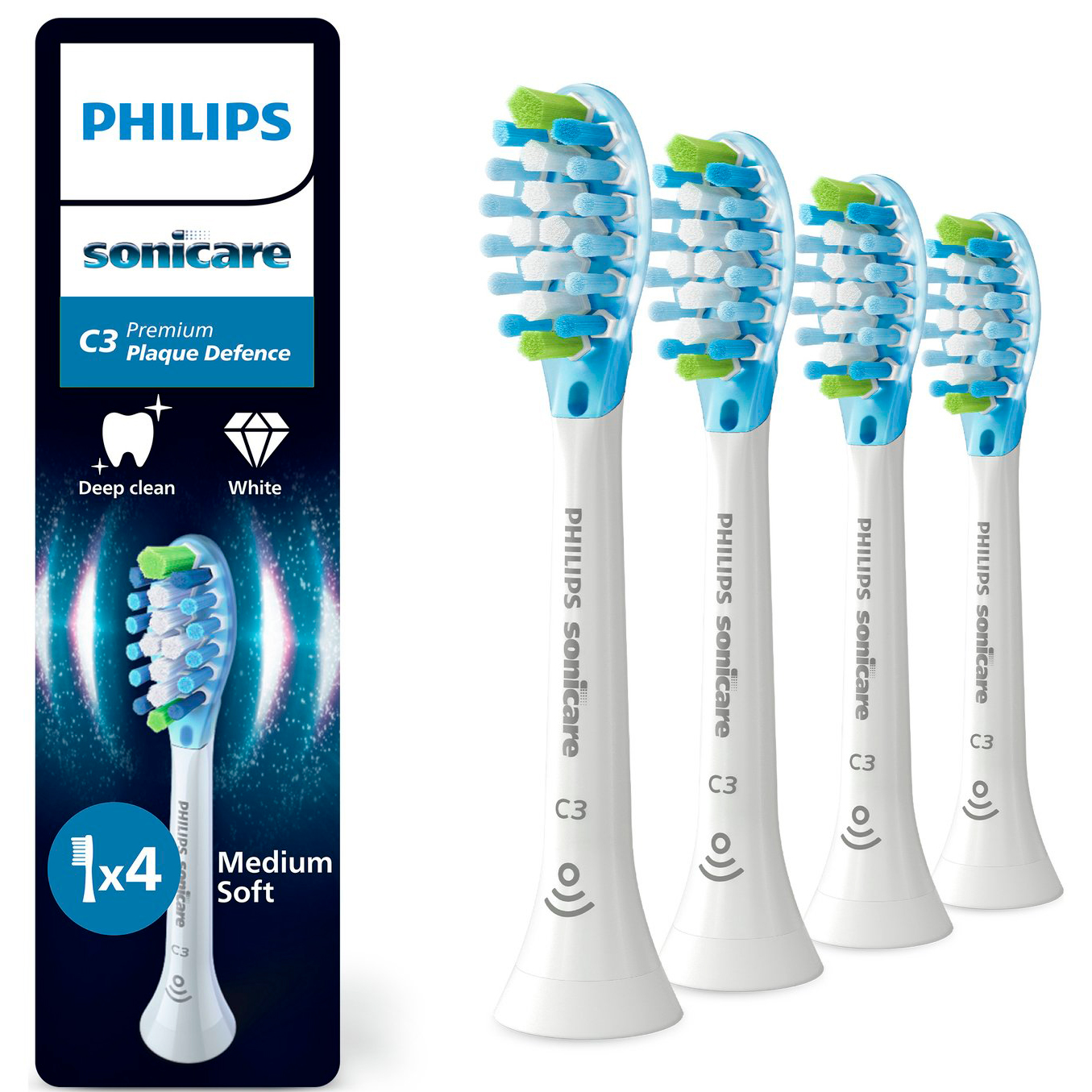 PHILIPS Sonicare C3 Premium Plaque Defence 4 Stk. Bürstenköpfe