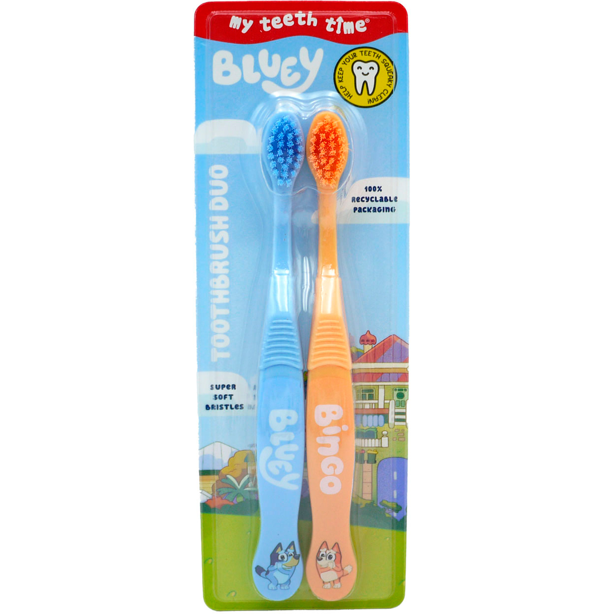 Kinderzahnbürsten 2 Stk. BLUEY My Teeth Time Soft